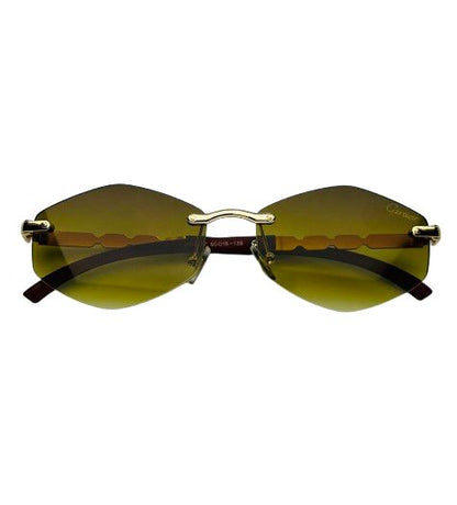 Rimless Gradient Shield Sunglasses