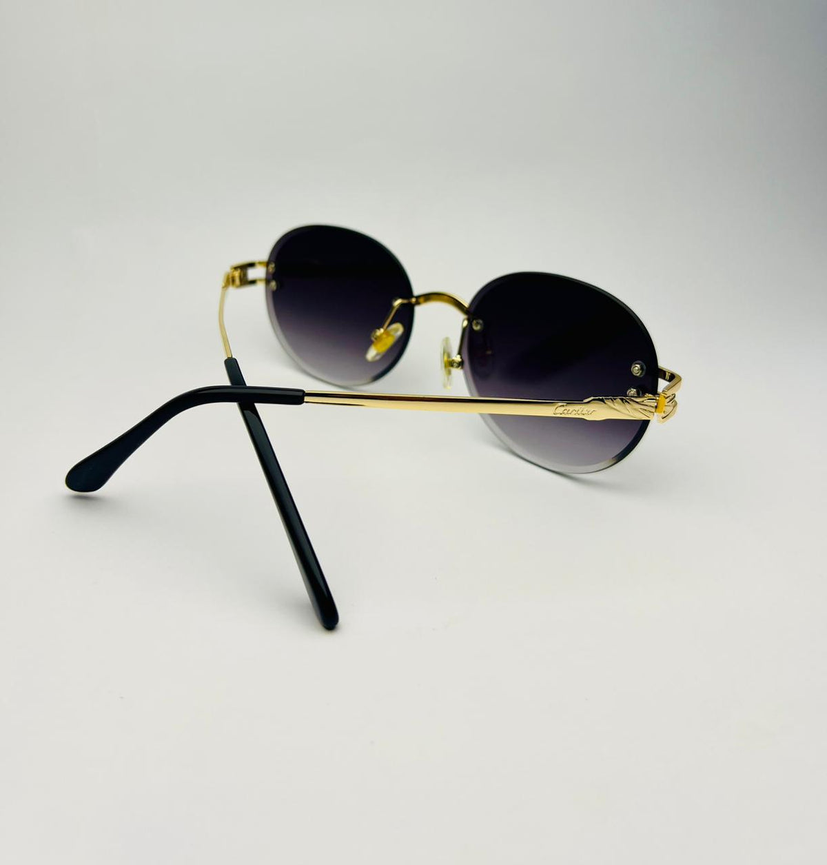 Luxury Rimless Oval Sunglasses – Cartier Inspired