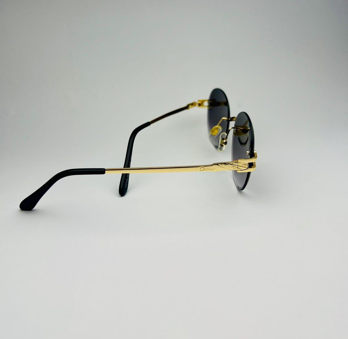 Luxury Rimless Oval Sunglasses – Cartier Inspired