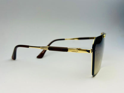 Versace VE2249 Luxury Shield Sunglasses – Brown Gradient